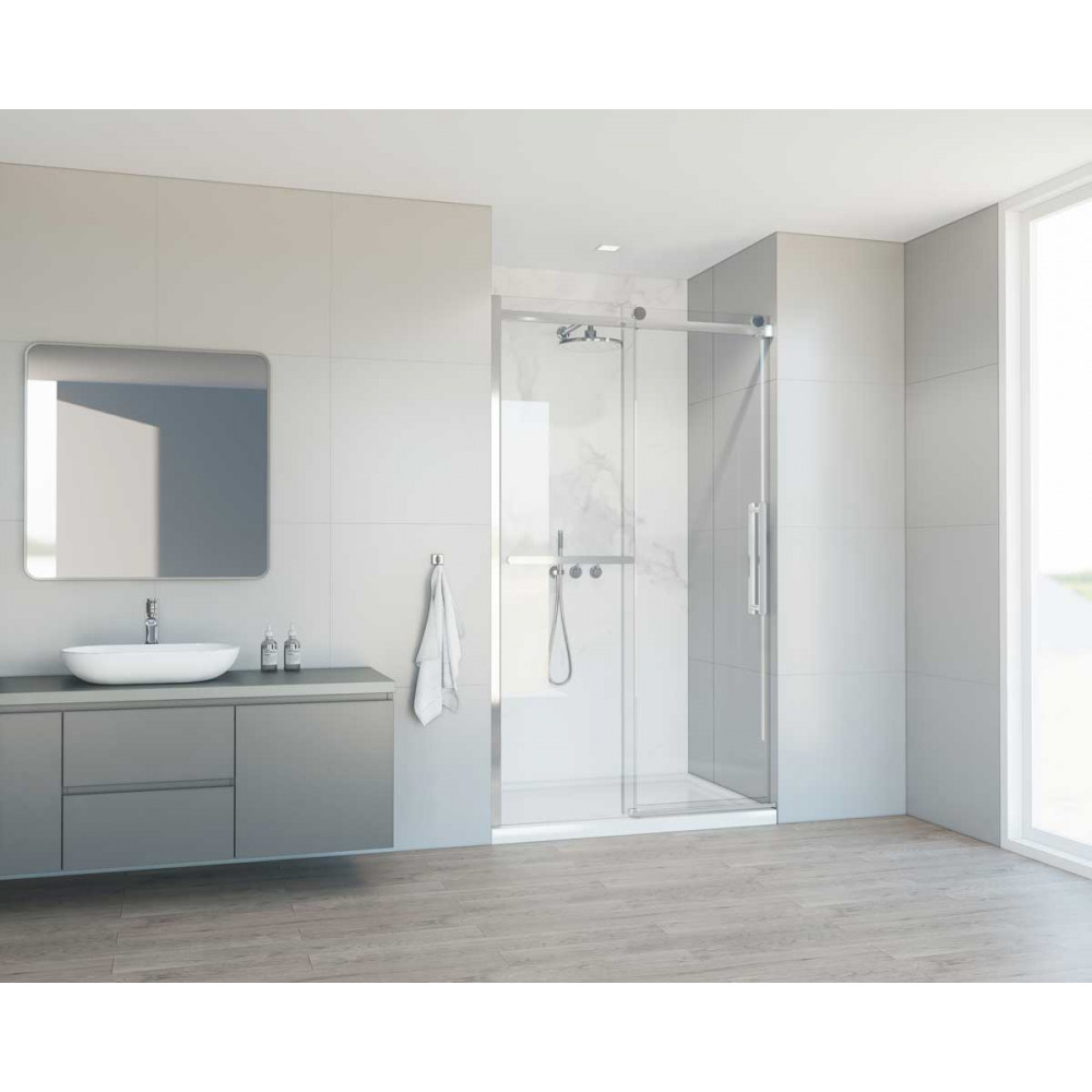 Душевая дверь Como Soft VDS-1CS130CL, 1300, хром, стекло прозрачное