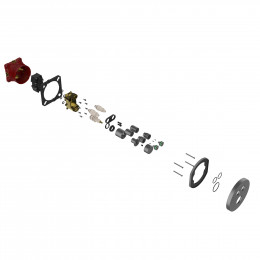 Встраиваемый смеситель для душа VSCV-322T-MGM двухфункциональный, термостатический, вороненая сталь