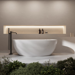 Ванна акриловая Vincea VBT-601-1600, 1600*800*580, цвет белый, слив-перелив в комплекте, белый