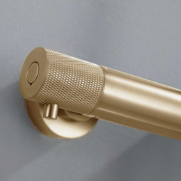 Душевая стойка Desire VSFS-1D0TBG термостат без излива, 25см верх душ, брашированное золото