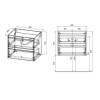 База под раковину Gio 600 подвесная, 2 выкатных ящика soft-close, R.Oak