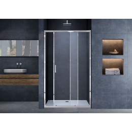 Душевая дверь Alpha VDS-3AL110CL, 1100, хром, стекло прозрачное