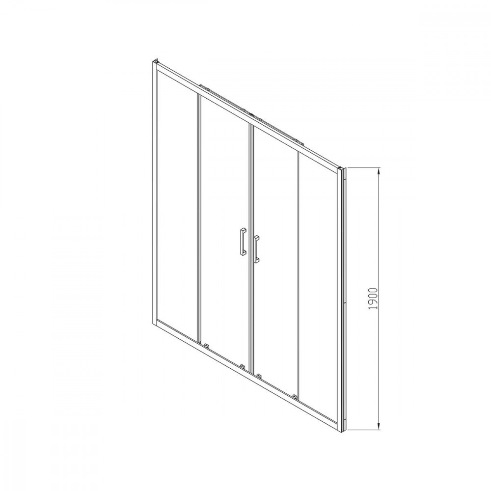 Душевая дверь Alpha VDS-3AL2170MT, 1700, хром, стекло текстурное