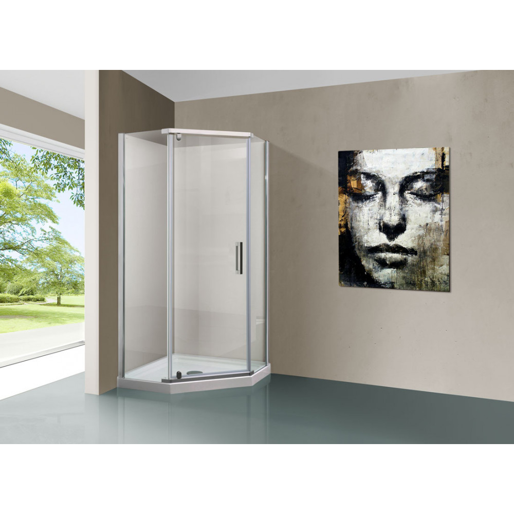 Душевой уголок Stresa VSP-1S900CL, 900*900, хром, стекло прозрачное
