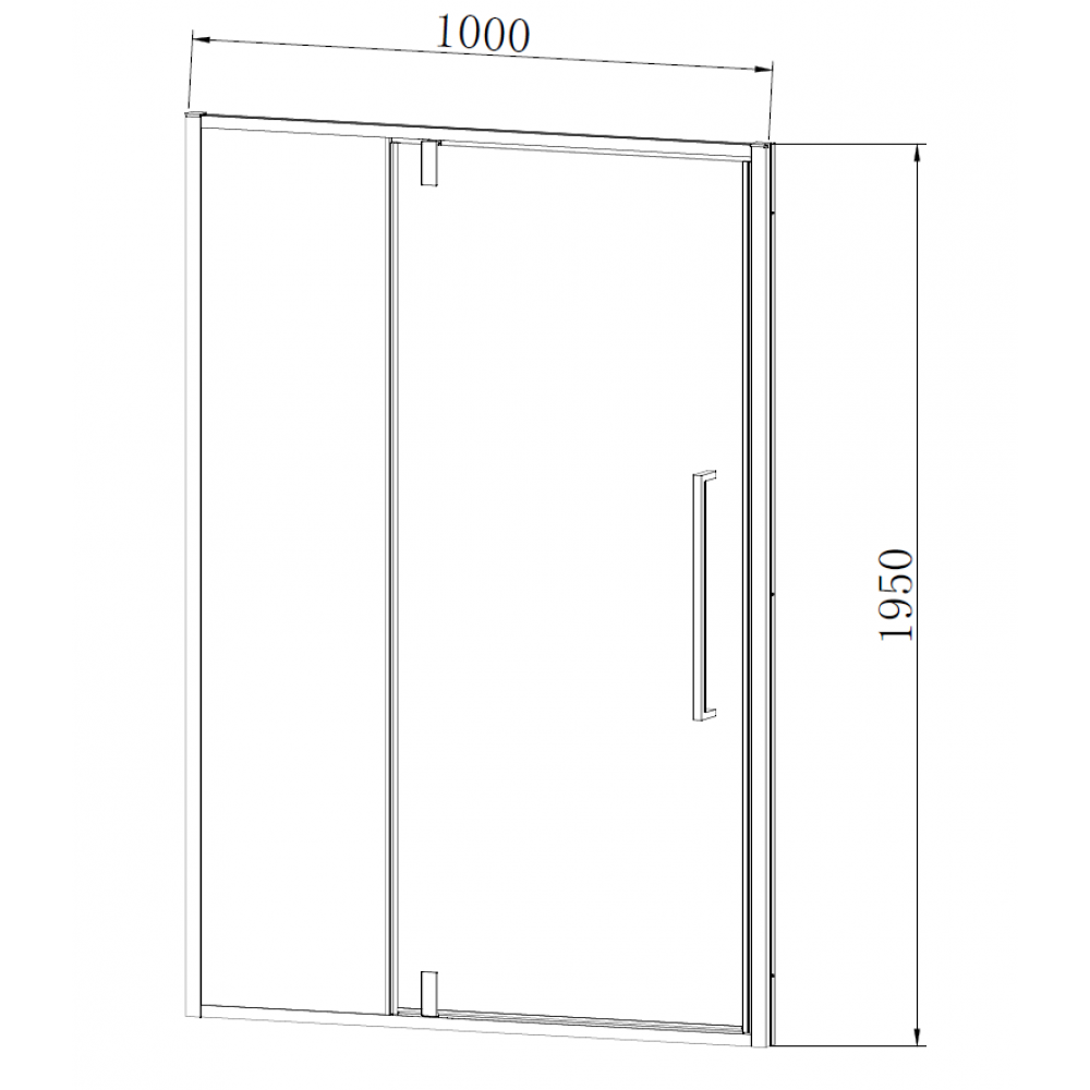 Душевая дверь Slim-N VDP-4SN100CL, хром, стекло прозрачное