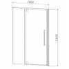 Душевая дверь Slim-N VDP-4SN100CLB, черный матовый, стекло прозрачное