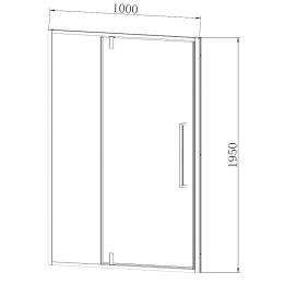 Душевая дверь Slim-N VDP-4SN100CLB, черный матовый, стекло прозрачное
