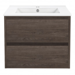 База под раковину Gio 600 подвесная, 2 выкатных ящика soft-close, R.Oak