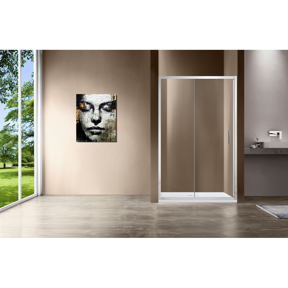 Душевая дверь Garda VDS-1G115CL, 1150, хром, стекло прозрачное