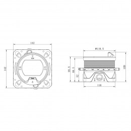 Встраиваемый смеситель для душа VSCV-322T-MGM двухфункциональный, термостатический, вороненая сталь