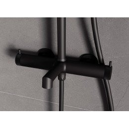 Душевая стойка Rim VSFS-2RM1MB с изливом, черный матовый