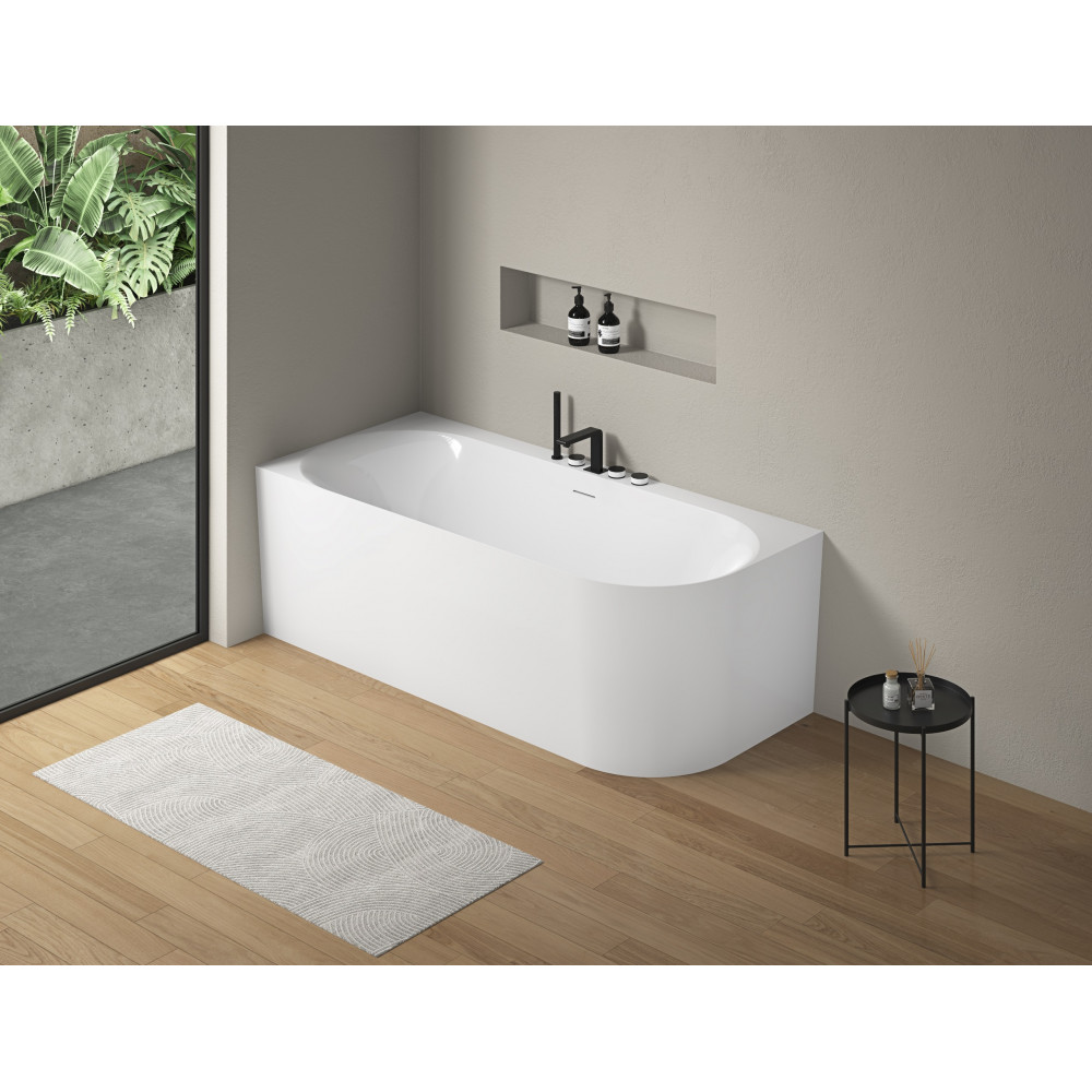 Ванна акриловая Vincea VBT-704-1800-L, 1800*800*585, цвет белый, левая, щелевой перелив, слив белый