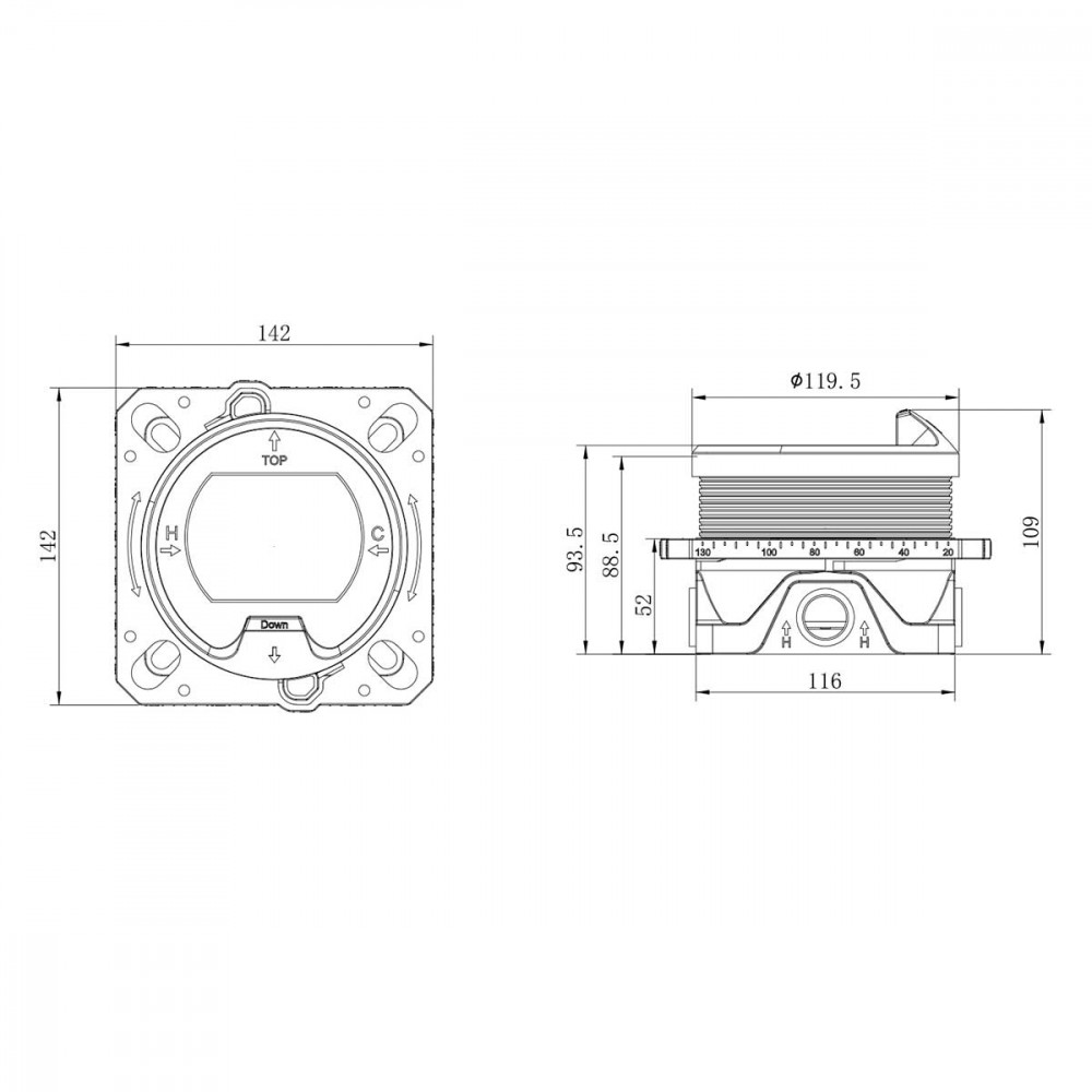 Душевой комплект Inspire VSFW-3I21MT1GM встраиваемый, термостат, двухрежимный, вороненая сталь