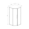 Душевой уголок Show VSP1-4SH100CL, 1000*1000, хром, стекло прозрачное