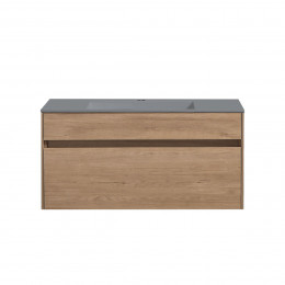 База под раковину Chiara 1000 подвесная, 1 выкатной ящик soft-close, N.Oak