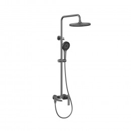 Душевая стойка VSFS-413GM с изливом, вороненая сталь