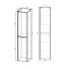 Шкаф Paola VSC-2P170VO-R подвесной, 1700*350*350, V.Oak, правый