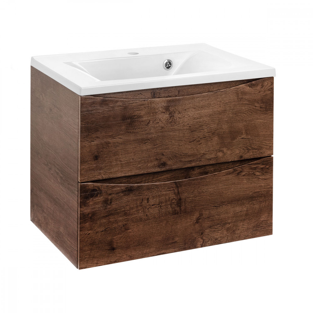 База под раковину Mia 650 подвесная, 2 выкатных ящика soft close, R.Wood