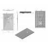 Поддон для душа из искусственного камня VST-4SR9015W, 1500*900*30, белый матовый