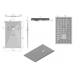 Поддон для душа из искусственного камня VST-4SR9015W, 1500*900*30, белый матовый