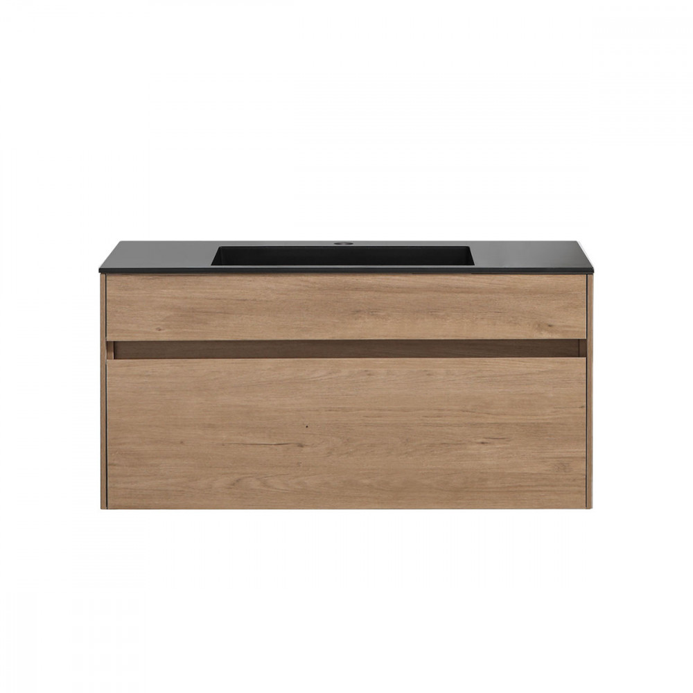 База под раковину Chiara 1000 подвесная, 1 выкатной ящик soft-close, N.Oak