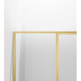 Душевой уголок Slim 8mm VSR-4SLP9012CLG, 1200*900, брашированное золото, стекло прозрачное