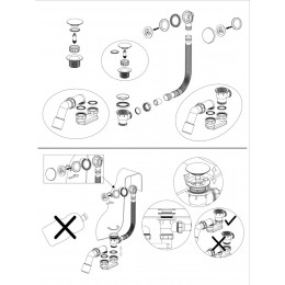 Слив-перелив для ванны клик-клак DU-OV
