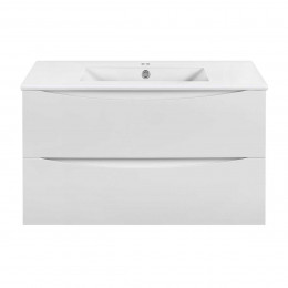 База под керамическую раковину Mia Slim 900 подвесная, 2 выкатных ящика soft close, G.White