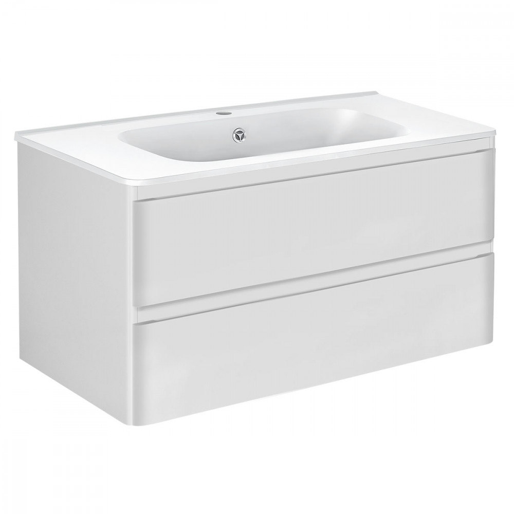 База под раковину Vico 1000 подвесная, 2 выкатных ящика soft close, G.White