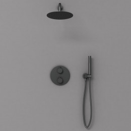 Душевой комплект VSFW-101TMB термостат встраиваемый, 2 режима, черный