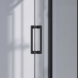 Душевая дверь Como-N VDS-4CN130CLB, 1300, черный, стекло прозрачное