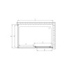 Душевой уголок Alpha VSR-3AL8014CL, 1400*800, хром, стекло прозрачное