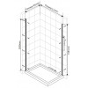 Душевой уголок Extra VSR-1E809010CL, 800/900*1000, хром, стекло прозрачное