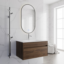 База под раковину Chiara 800 подвесная, 1 выкатной ящик soft-close, C.Oak