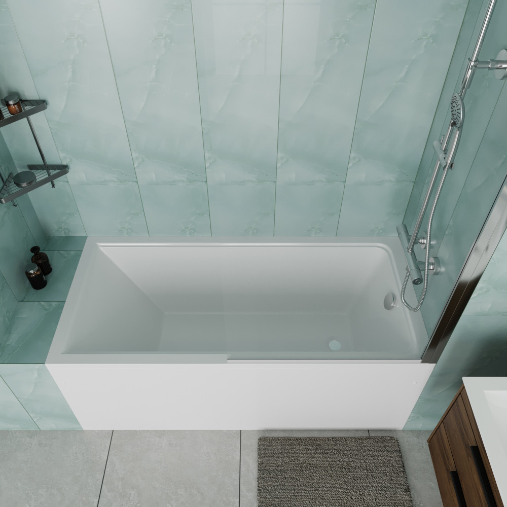 Ванна акриловая Vincea VBT-2G150-FR с каркасом 1500*700*470, пристенная, цвет белый