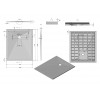 Поддон для душа из искусственного камня VST-4SR1012W,1200*1000*25, белый матовый