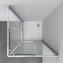 Душевой уголок Alpha VSS-3AL900CLB, 900*900, черный, стекло прозрачное