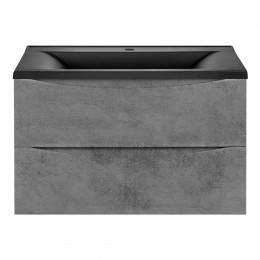 База под раковину Mia 800 подвесная, 2 выкатных ящика soft close, Beton