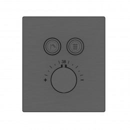 Встраиваемый смеситель для душа VSCV-321TGM двухфункциональный, термостатический, вороненая сталь