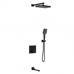Душевой комплект VSFW-4311MB встраиваемый, трехрежимный, черный