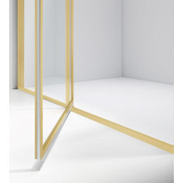 Душевой уголок Slim 8mm VSR-4SLP9012CLG, 1200*900, брашированное золото, стекло прозрачное