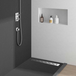 Душевой лоток SAY OPTIMA 601.60.P.BLOK, 60 см, хром