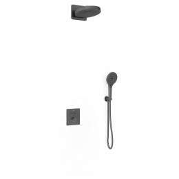 Душевой комплект Inspire VSFW-3I21MT1GM встраиваемый, термостат, двухрежимный, вороненая сталь