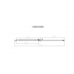 Душевая дверь Dice VDS-4D130CL, 1300, хром, стекло прозрачное