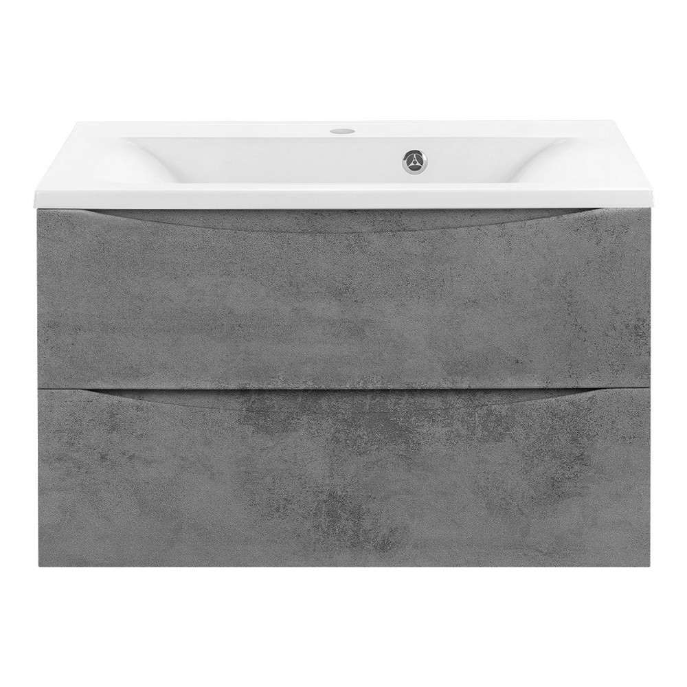 База под раковину Mia 800 подвесная, 2 выкатных ящика soft close, Beton