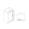 Душевая дверь Slim-U VDS-2SU120CLB, 1200, м.черный, стекло прозрачное