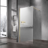 Душевая перегородка Walk-In VSW-1H100MRG, 1000*2000, матовый золотой, стекло зеркальное