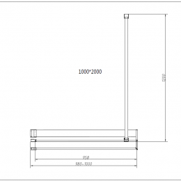 Душевая перегородка Walk-In HR VSW-4HR100CG, 1000*2000, хром, стекло тонированное