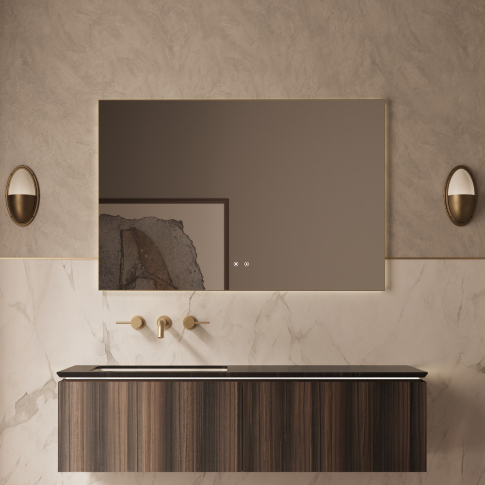 База под раковину Luxe 1400 подвесная, 2 выкатных ящика soft close, натуральный орех