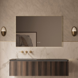 База под раковину Luxe 1400 подвесная, 2 выкатных ящика soft close, натуральный орех